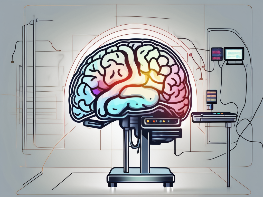 A brain being scanned by an fmri machine